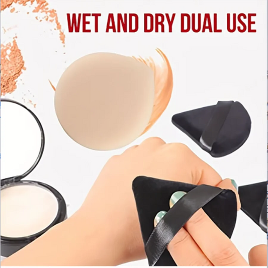 Set di soffietti in polvere a triangolo a 10 pezzi (Wet & Dry Cosmetic Spugne) per polvere sciolta & Foundation