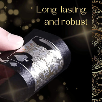 55PCS Gold Foil Playing Cards 24K Gold Plastica Poker Set, impermeabile e durevole magia carte di gioco