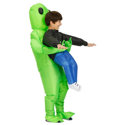 Costume gonfiabile ET-Aliens Cosplay mostro spaventoso per adulti e bambini, Halloween, Natale, Ringraziamento, festa, Festival Costume