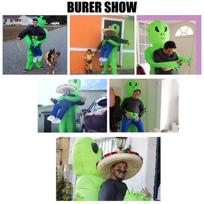 Costume gonfiabile ET-Aliens Cosplay mostro spaventoso per adulti e bambini, Halloween, Natale, Ringraziamento, festa, Festival Costume