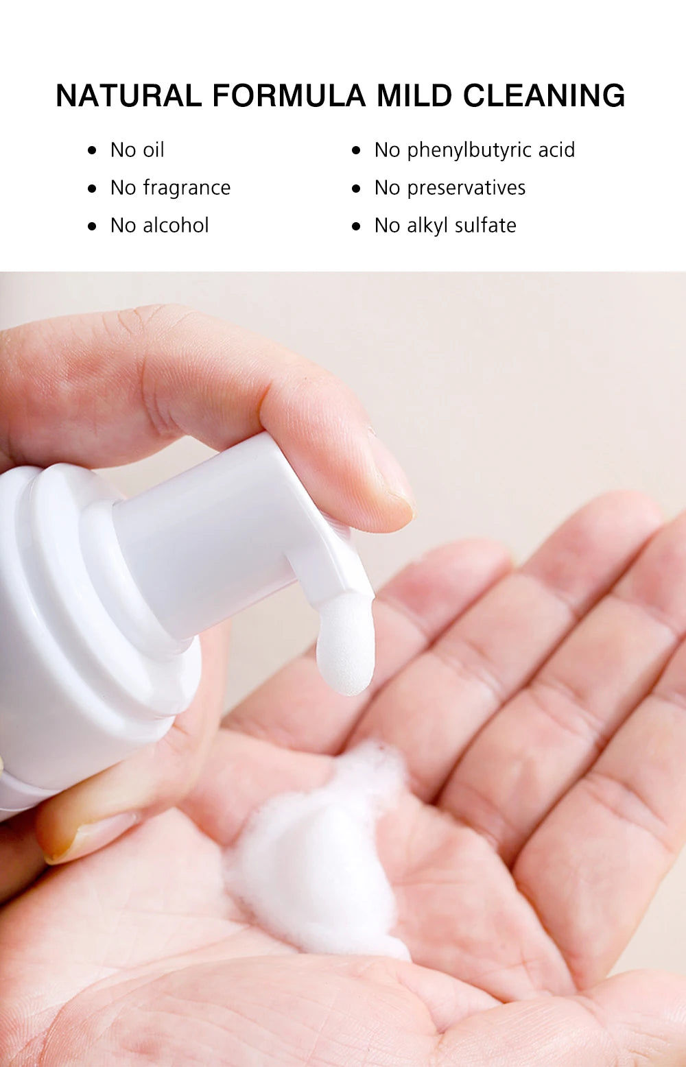 Natuhana 60ml Ciglia Shampoo Extension Mousse Lash Cleaning Schiuma per False Ciglia, Gentle e non irritante strumento di trucco