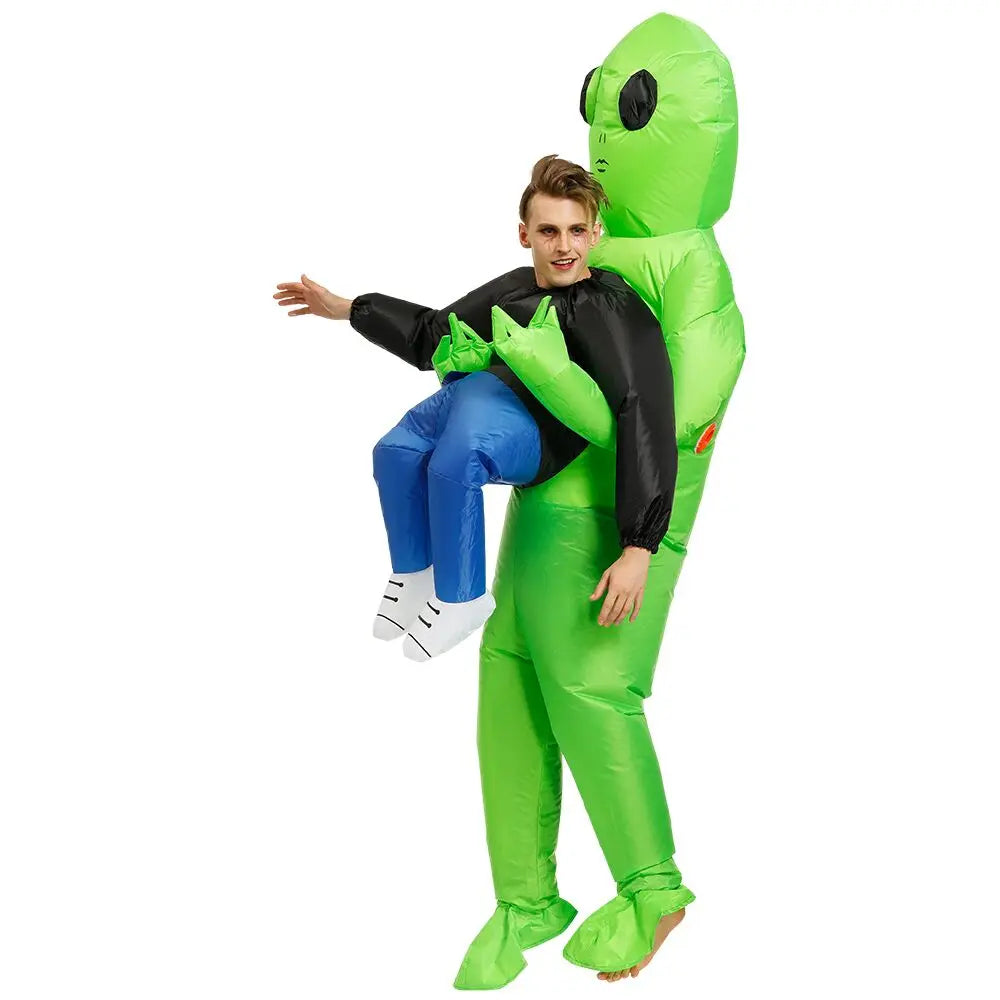 Costume gonfiabile ET-Aliens Cosplay mostro spaventoso per adulti e bambini, Halloween, Natale, Ringraziamento, festa, Festival Costume
