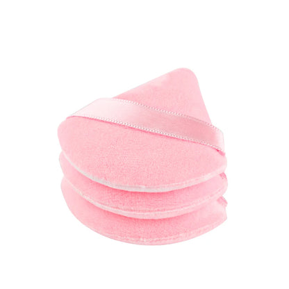 SHIDISHANGPIN Triangolo Velluto polvere Puff Riutilizzabile Viso Cosmetico Spugna, Mini Cotone Makeup Puff per la Fondazione, Ombretto, e strumenti di bellezza (1/2/3/6pcs)