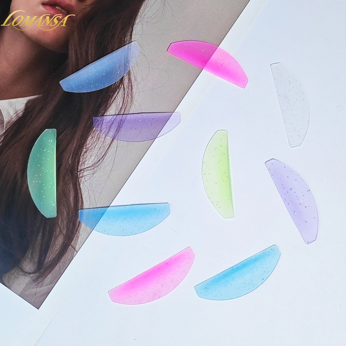 Lomansa 1 Coppia Pad ammortizzanti in silicone per ciglia e scudi per sollevamento ciglia, accessori ciglia professionali