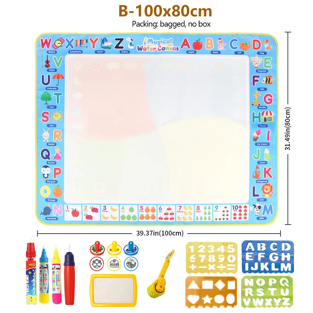 100x80CM Montessori Magic Drawing Board Magic Doodle Mat per bambini di arte educativa e di controllo della penna
