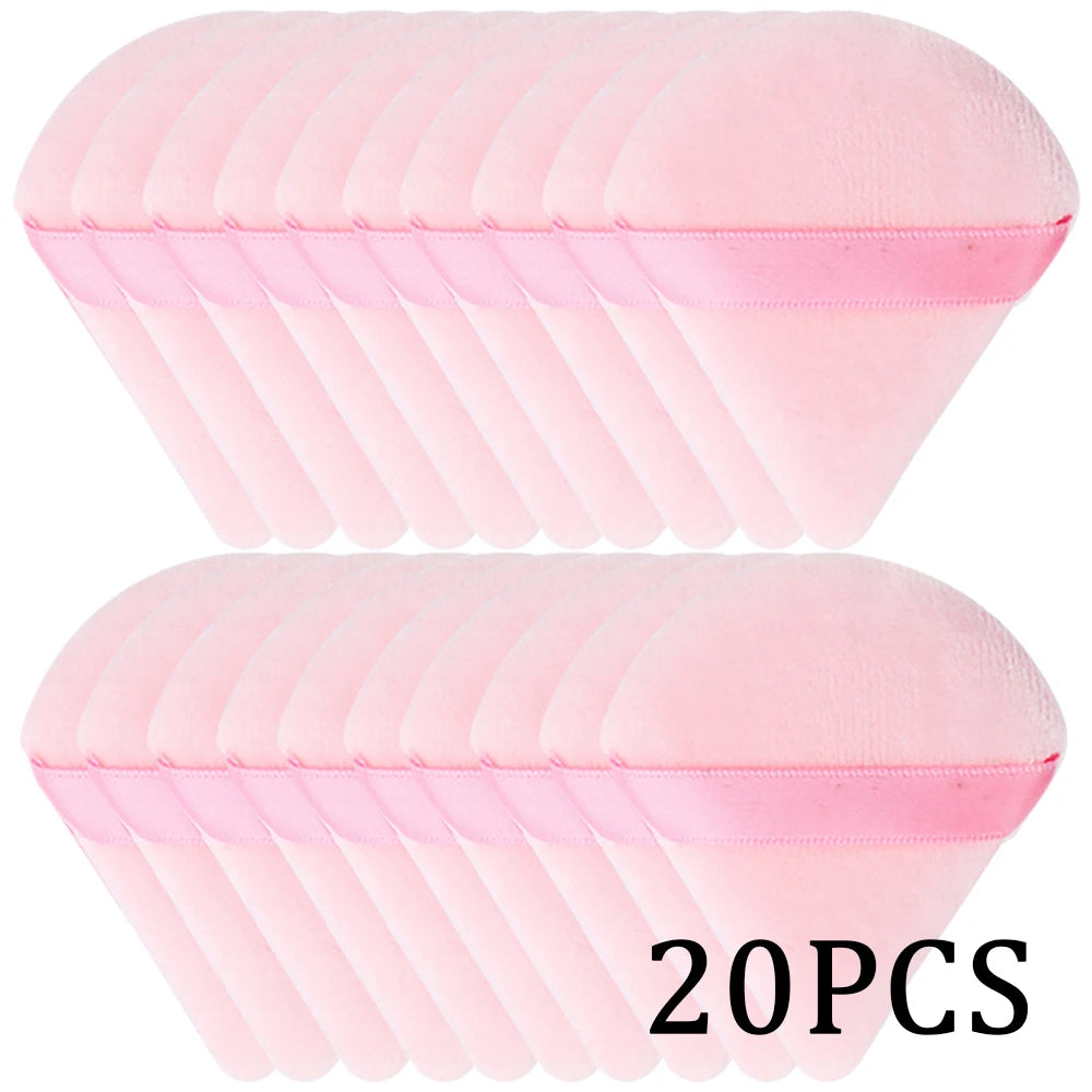 20/30Pcs Triangolo di velluto in polvere Puff Wet & Dry Use Makeup Spugna per la fondazione, cosmetici, e la fusione di bellezza