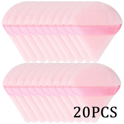 20/30Pcs Triangolo di velluto in polvere Puff Wet & Dry Use Makeup Spugna per la fondazione, cosmetici, e la fusione di bellezza
