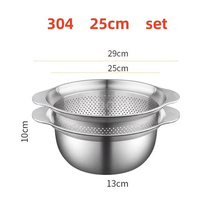 304 Lavabo verdure in acciaio inox e lavapavimenti multi-purpose, filtro frutta, cestino da cucina