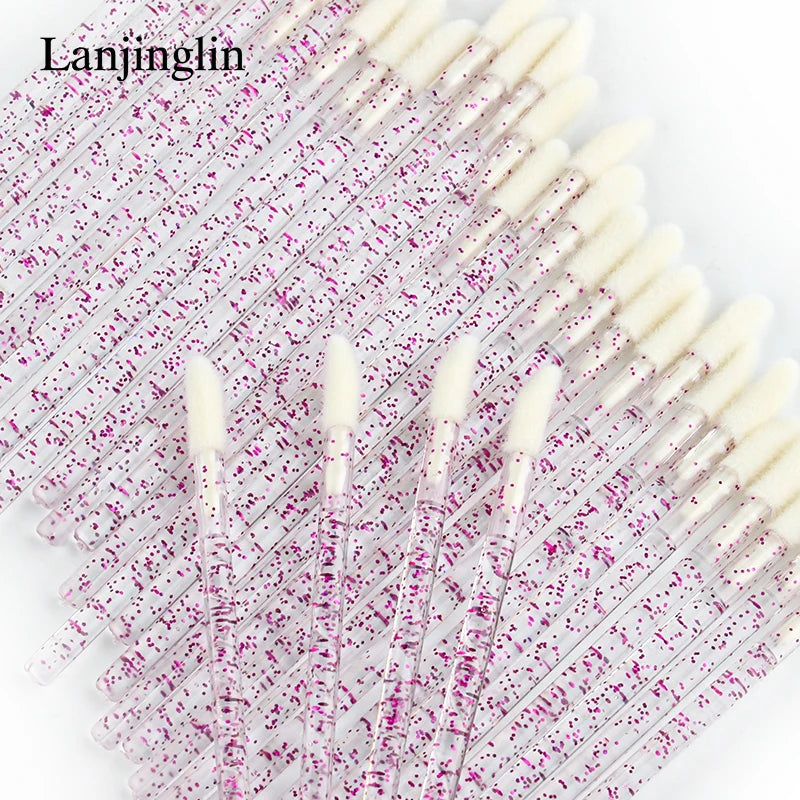 Lanjinglin 5/50 pezzi pennello monouso labbro pennello per il trucco pennelli Applicatore rossetto bacche e ciglia strumento di estensione, accessori di bellezza professionale