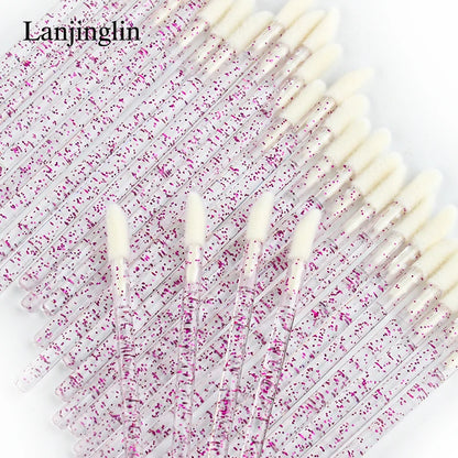 Lanjinglin 5/50 pezzi pennello monouso labbro pennello per il trucco pennelli Applicatore rossetto bacche e ciglia strumento di estensione, accessori di bellezza professionale