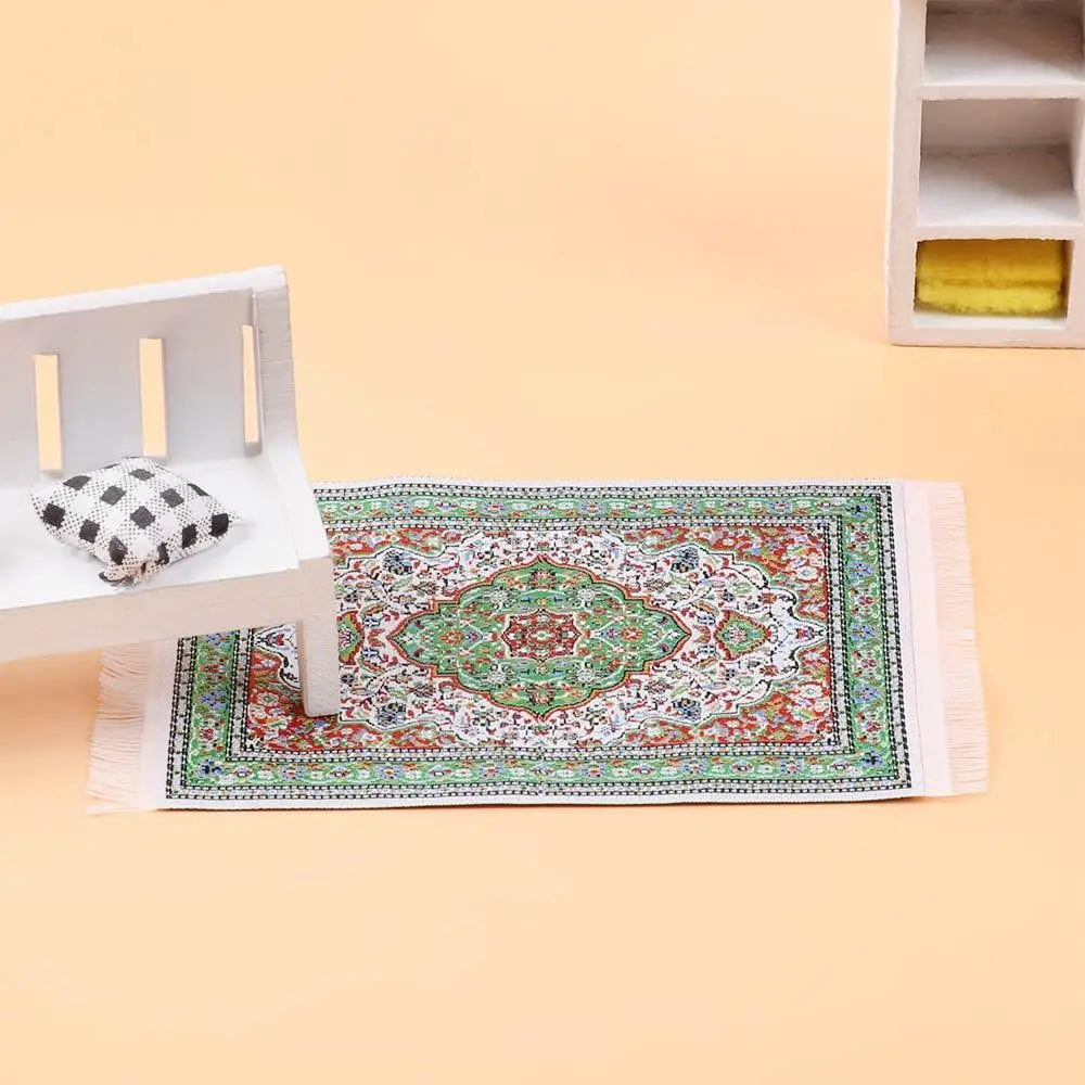 1:12 Scala stile turco miniatura casa delle bambole tappeto pavimento di copertura per la casa di gioco e accessori delle bambole