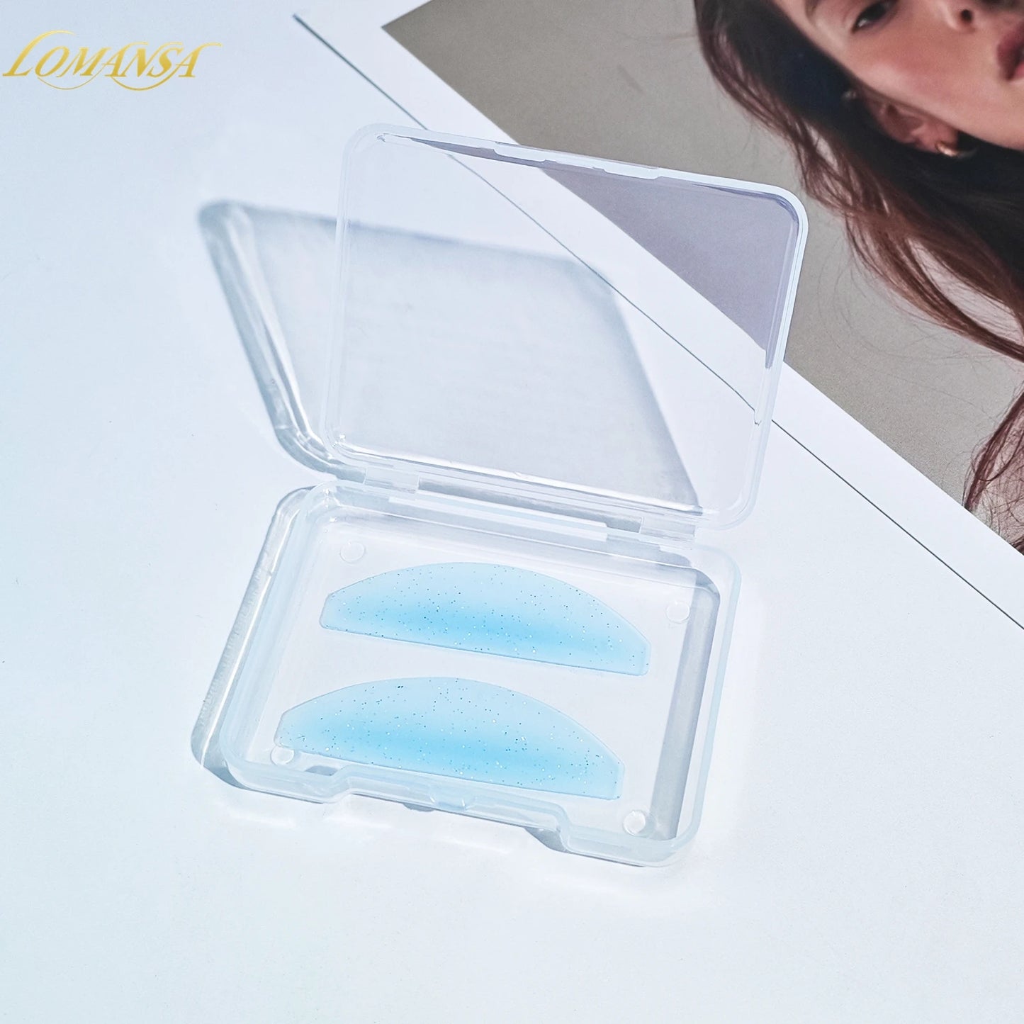 Lomansa 1 Coppia Pad ammortizzanti in silicone per ciglia e scudi per sollevamento ciglia, accessori ciglia professionali