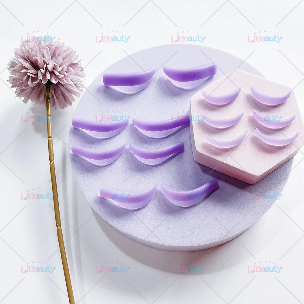 Libeauty 7 Paris Reusable Lash Lift Shield Pads Silicone ciglia Curler e accessori in ferro curling, strumento di trucco