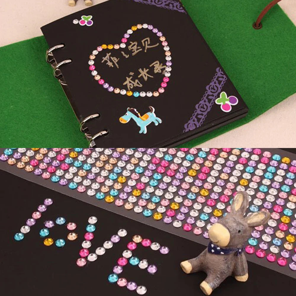 1040/900/504Pcs Adesivi autoadesivi in cristallo acrilico fai da te per telefono, carte e mestieri