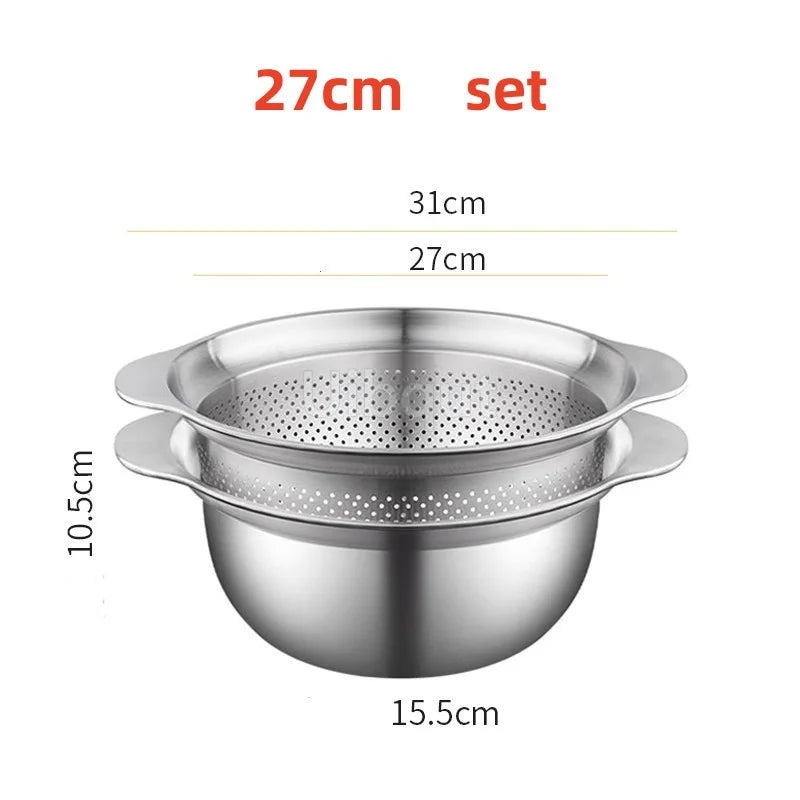 304 Lavabo verdure in acciaio inox e lavapavimenti multi-purpose, filtro frutta, cestino da cucina