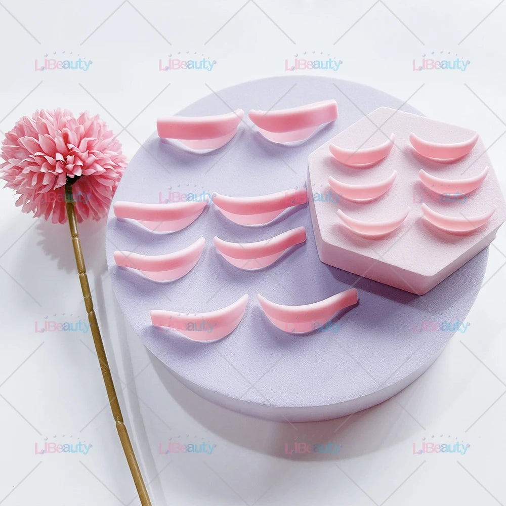 Libeauty 7 Paris Reusable Lash Lift Shield Pads Silicone ciglia Curler e accessori in ferro curling, strumento di trucco