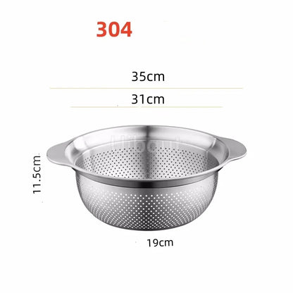 304 Lavabo verdure in acciaio inox e lavapavimenti multi-purpose, filtro frutta, cestino da cucina