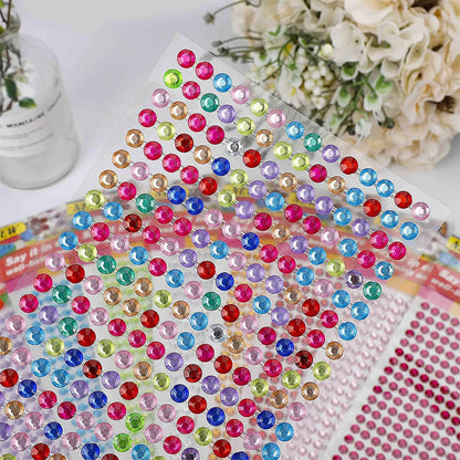 1040/900/504Pcs Adesivi autoadesivi in cristallo acrilico fai da te per telefono, carte e mestieri