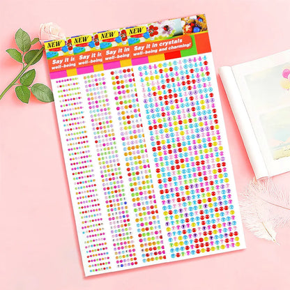 1040/900/504Pcs Adesivi autoadesivi in cristallo acrilico fai da te per telefono, carte e mestieri