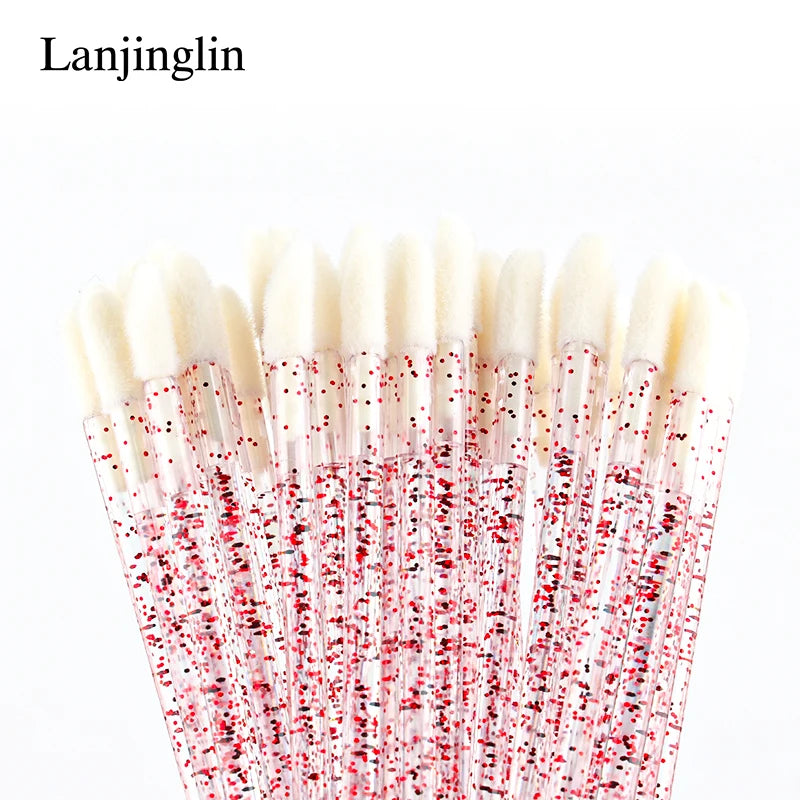 Lanjinglin 5/50 pezzi pennello monouso labbro pennello per il trucco pennelli Applicatore rossetto bacche e ciglia strumento di estensione, accessori di bellezza professionale