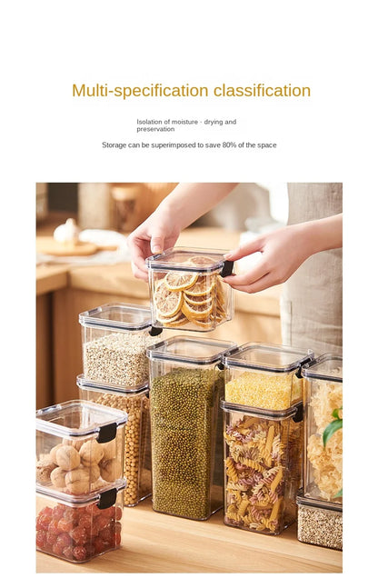 Contenitore di plastica, pasta e condimento | Scatola dell'organizzatore della cucina a prova di umidità