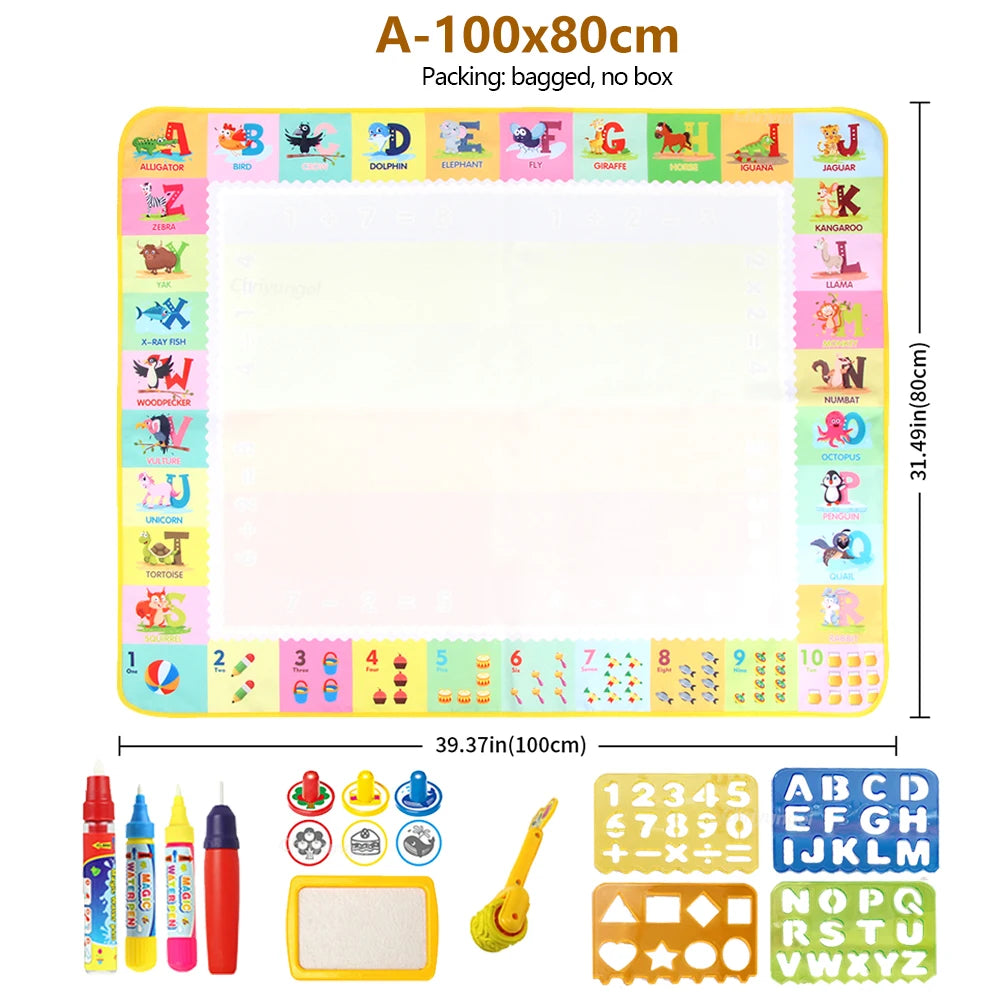 100x80CM Montessori Magic Drawing Board Magic Doodle Mat per bambini di arte educativa e di controllo della penna