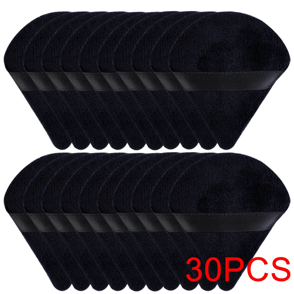 20/30Pcs Triangolo di velluto in polvere Puff Wet & Dry Use Makeup Spugna per la fondazione, cosmetici, e la fusione di bellezza