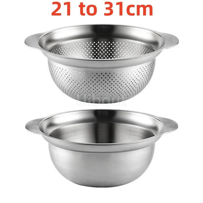 304 Lavabo verdure in acciaio inox e lavapavimenti multi-purpose, filtro frutta, cestino da cucina