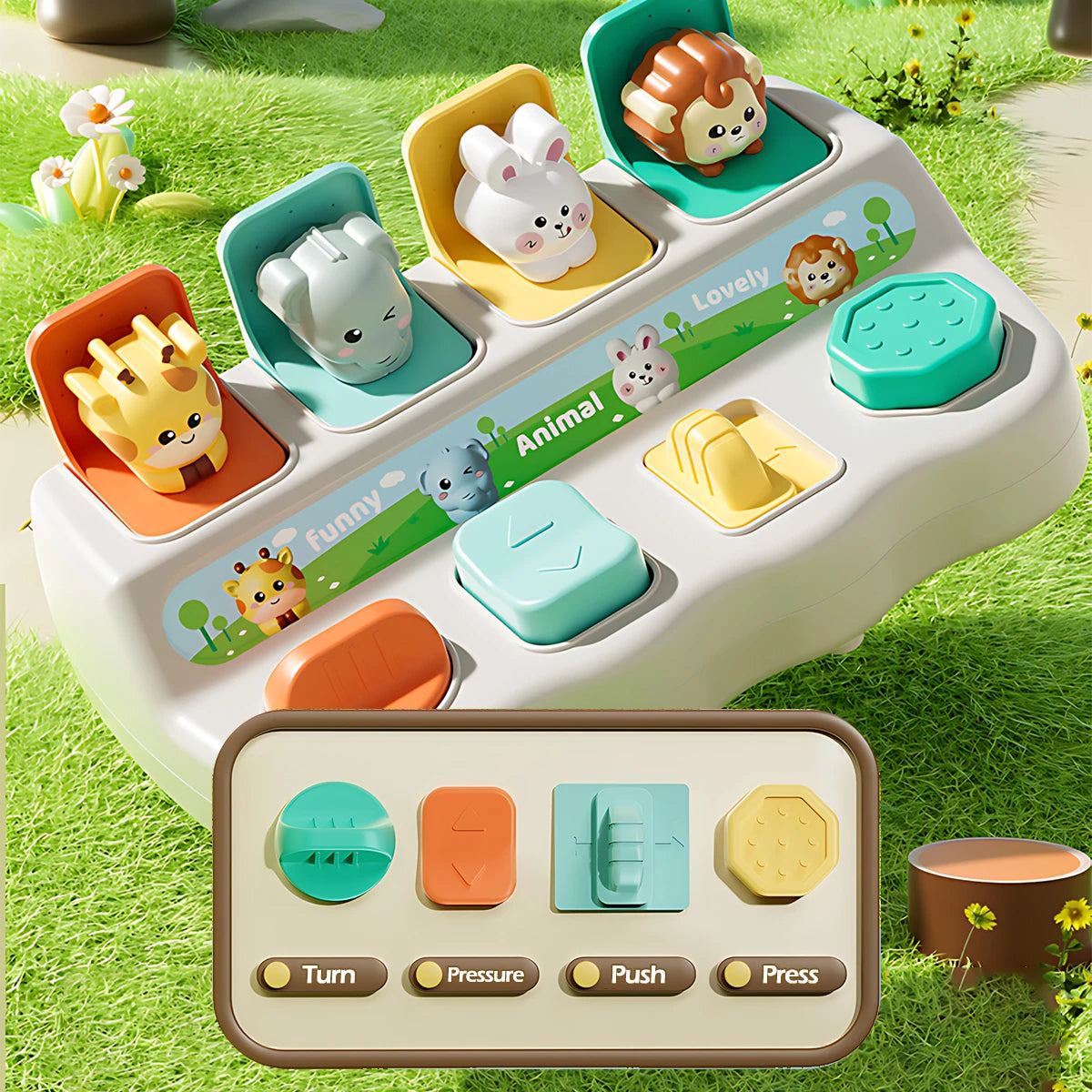 Montessori Pop-Up Animal Toys & Learning Boxes Migliora le abilità logiche e motorie per i bambini