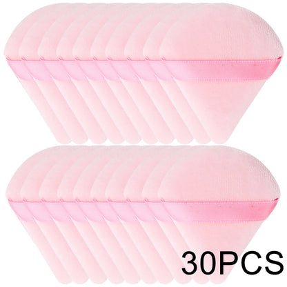 20/30Pcs Triangolo di velluto in polvere Puff Wet & Dry Use Makeup Spugna per la fondazione, cosmetici, e la fusione di bellezza