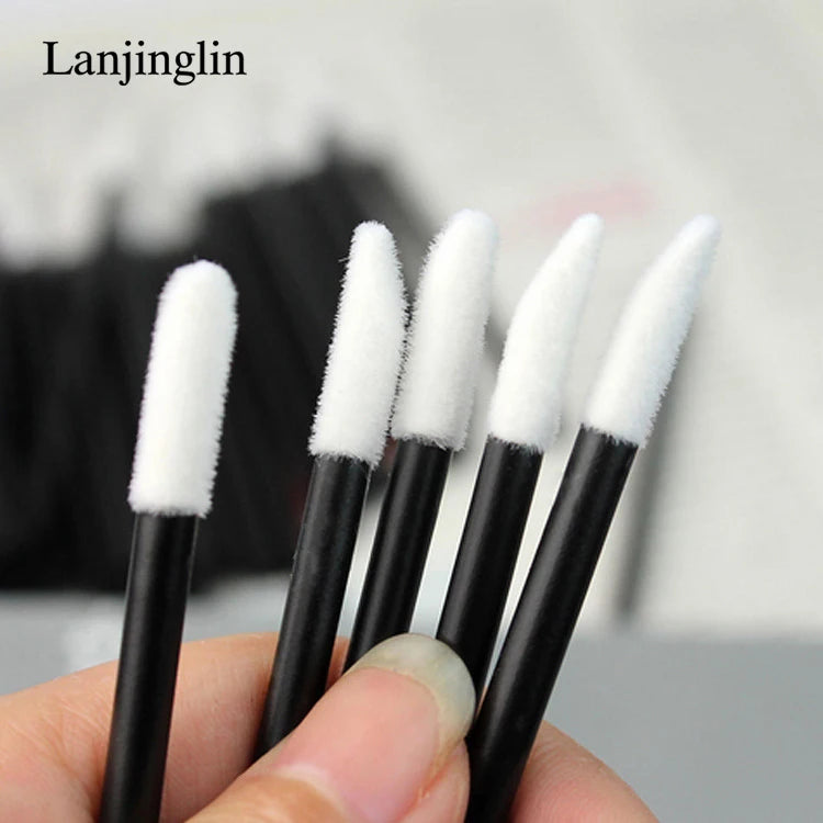 Lanjinglin 5/50 pezzi pennello monouso labbro pennello per il trucco pennelli Applicatore rossetto bacche e ciglia strumento di estensione, accessori di bellezza professionale