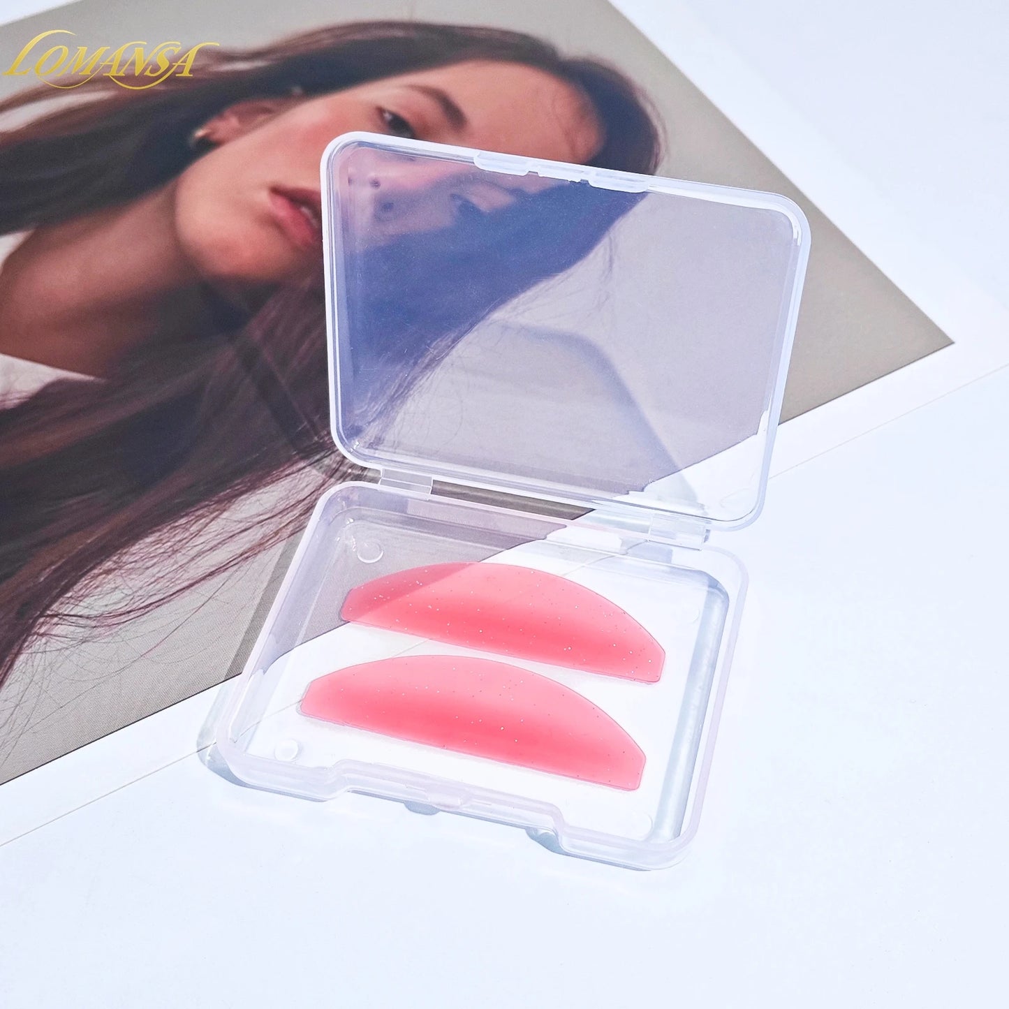 Lomansa 1 Coppia Pad ammortizzanti in silicone per ciglia e scudi per sollevamento ciglia, accessori ciglia professionali