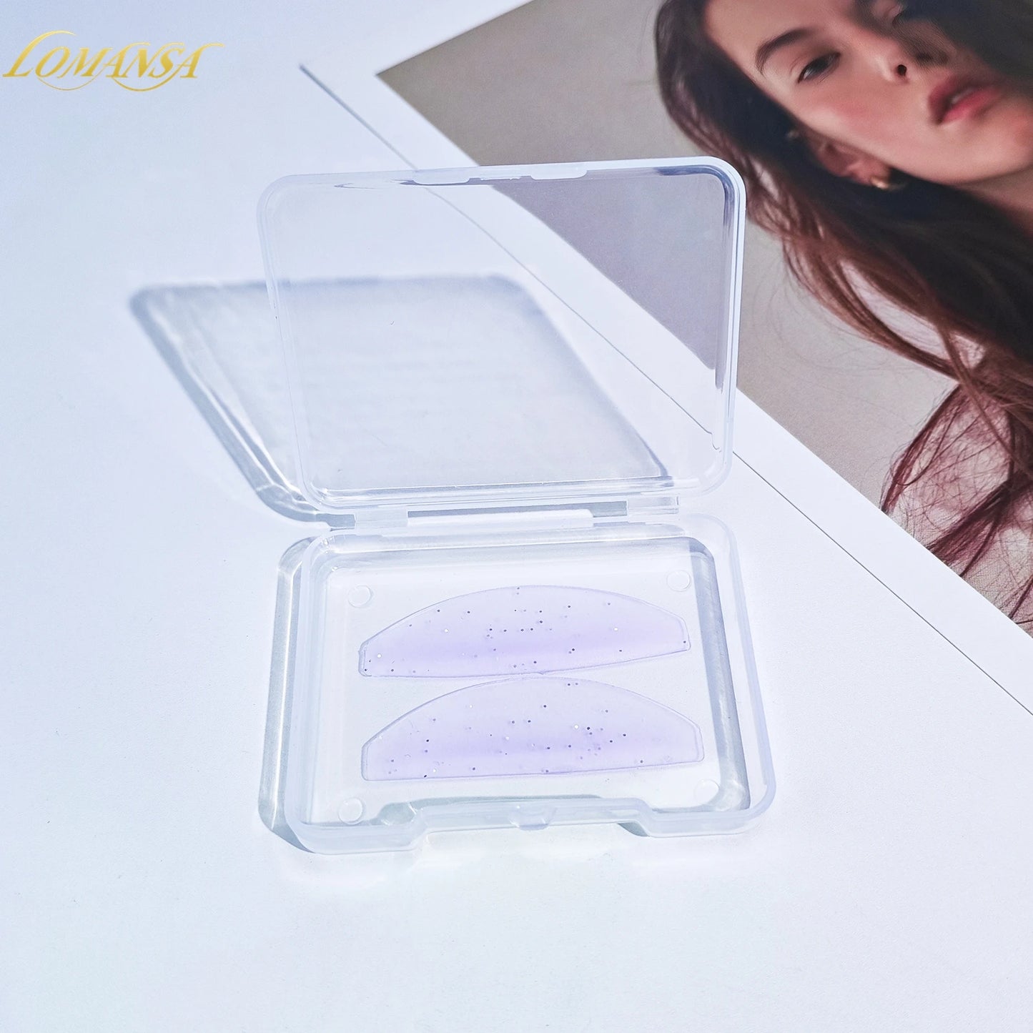 Lomansa 1 Coppia Pad ammortizzanti in silicone per ciglia e scudi per sollevamento ciglia, accessori ciglia professionali