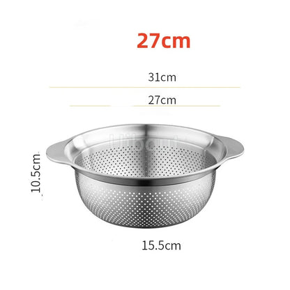 304 Lavabo verdure in acciaio inox e lavapavimenti multi-purpose, filtro frutta, cestino da cucina