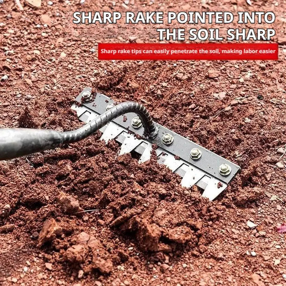 Raggio di sarchiatura del giardino in acciaio al carbonio 5/6/7/8 per l'allentamento del suolo dei denti e lo strumento di rimozione delle erbacce per fattorie, giardini e paesaggi