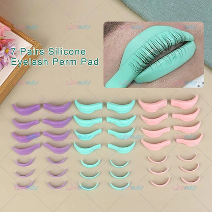 Libeauty 7 Paris Reusable Lash Lift Shield Pads Silicone ciglia Curler e accessori in ferro curling, strumento di trucco