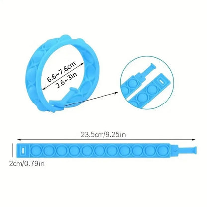 12/24/36PCS Bubble colorato in silicone Wristband Festa dei bambini, regali di compleanno, souvenir di nozze, carnevale e braccialetti di festa