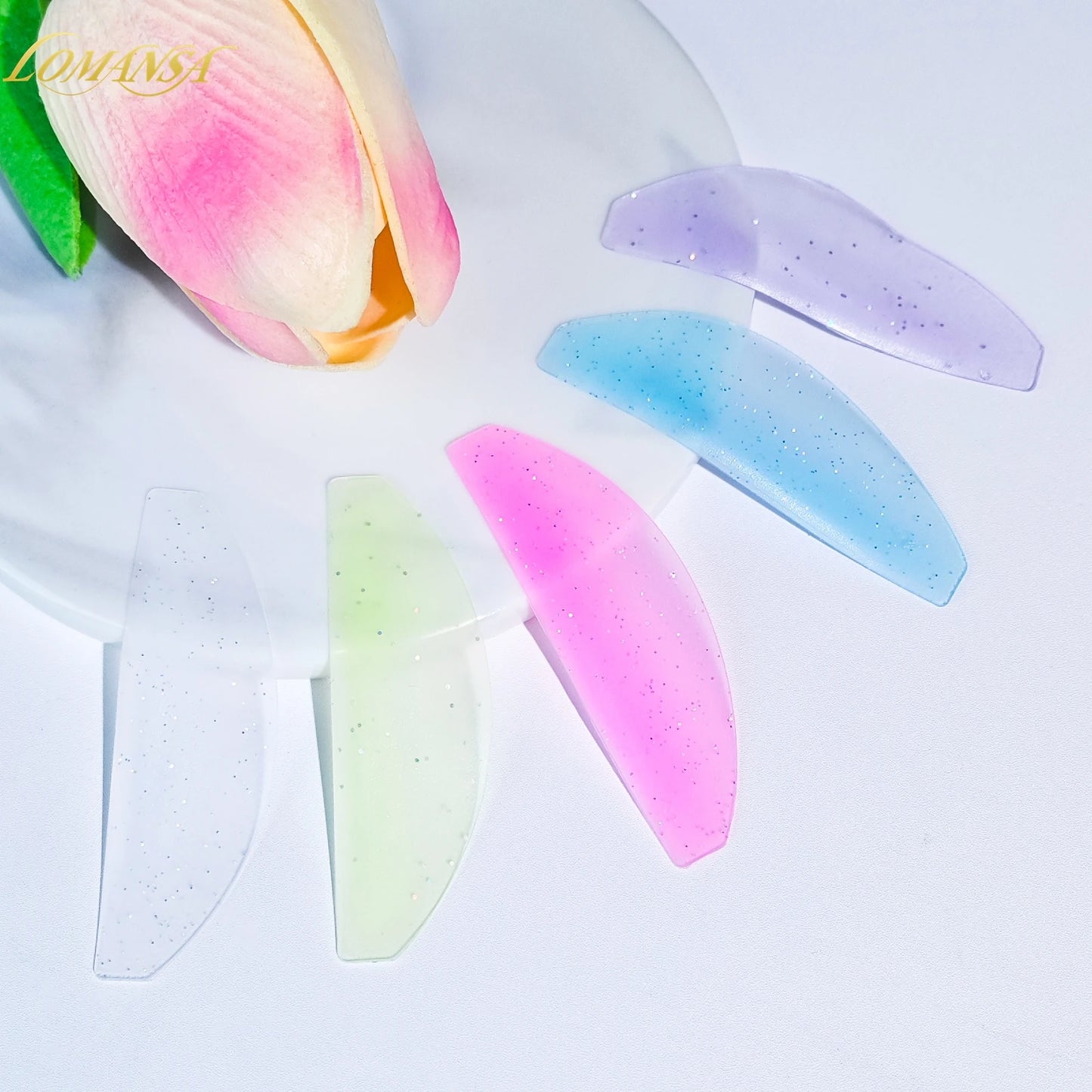 Lomansa 1 Coppia Pad ammortizzanti in silicone per ciglia e scudi per sollevamento ciglia, accessori ciglia professionali