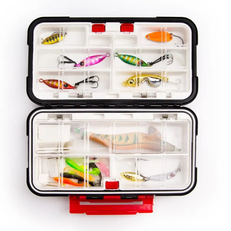 Premium impermeabile doppio-sided pesca tackle Box multifunzionale Bait & Tool Organizer