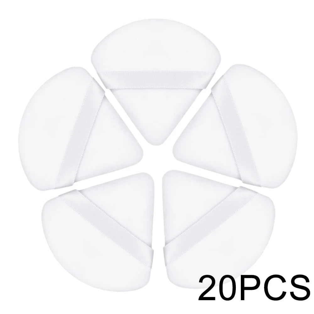 20/30Pcs Triangolo di velluto in polvere Puff Wet & Dry Use Makeup Spugna per la fondazione, cosmetici, e la fusione di bellezza