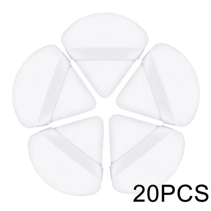 20/30Pcs Triangolo di velluto in polvere Puff Wet & Dry Use Makeup Spugna per la fondazione, cosmetici, e la fusione di bellezza