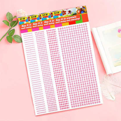 1040/900/504Pcs Adesivi autoadesivi in cristallo acrilico fai da te per telefono, carte e mestieri