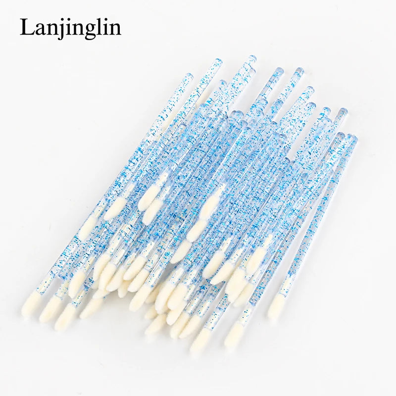 Lanjinglin 5/50 pezzi pennello monouso labbro pennello per il trucco pennelli Applicatore rossetto bacche e ciglia strumento di estensione, accessori di bellezza professionale