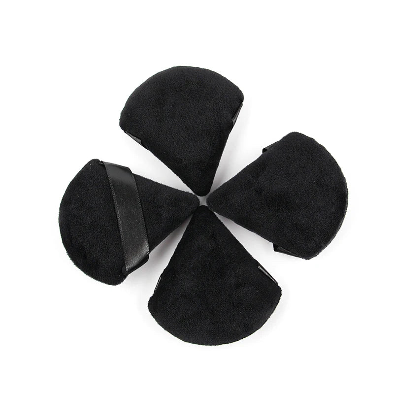 SHIDISHANGPIN Triangolo Velluto polvere Puff Riutilizzabile Viso Cosmetico Spugna, Mini Cotone Makeup Puff per la Fondazione, Ombretto, e strumenti di bellezza (1/2/3/6pcs)