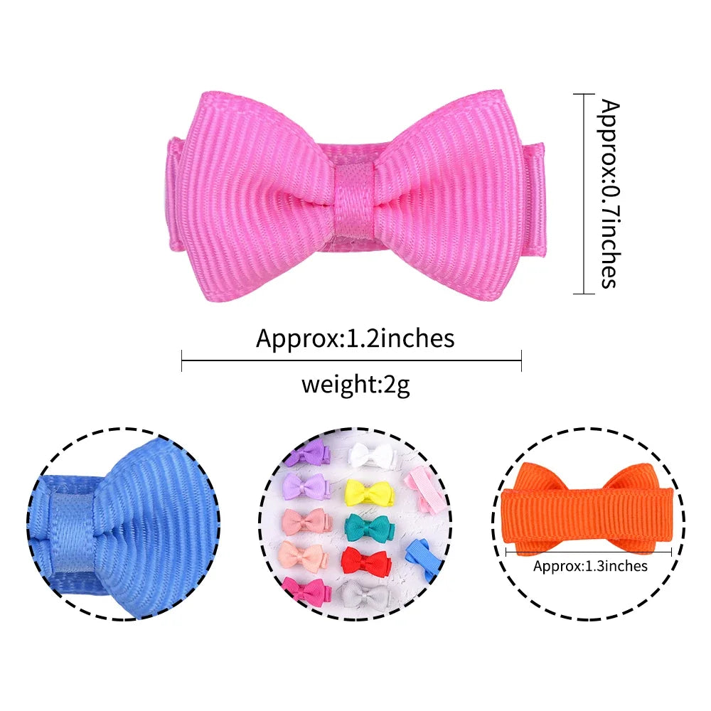 1,2 pollici mini hair Bows con clip solidi colori per bambini e baby girl