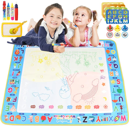100x80CM Montessori Magic Drawing Board Magic Doodle Mat per bambini di arte educativa e di controllo della penna