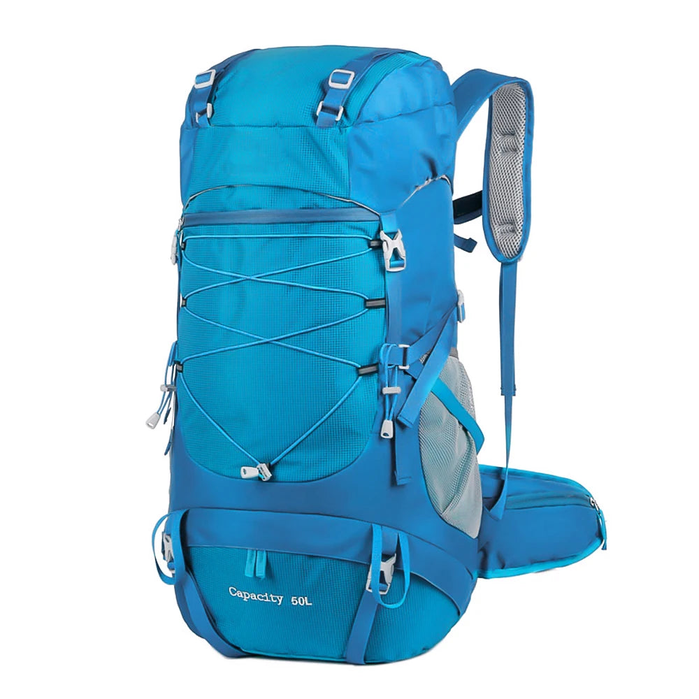 WESTUNE 50L Impermeabile Zaino escursionistico con copertura antipioggia multifunzionale all'aperto da viaggio &amp; borsa alpinismo