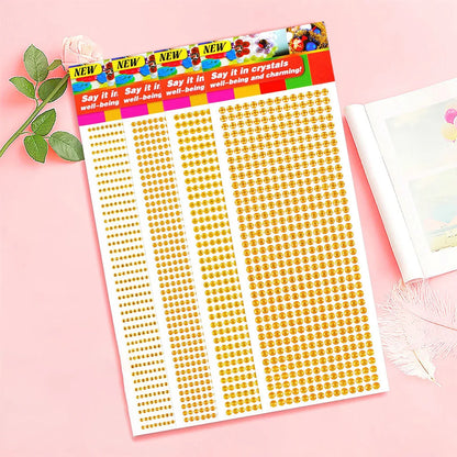 1040/900/504Pcs Adesivi autoadesivi in cristallo acrilico fai da te per telefono, carte e mestieri
