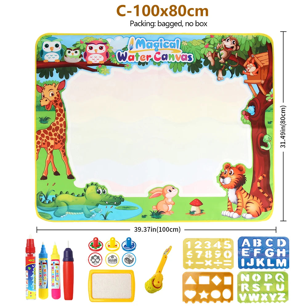 100x80CM Montessori Magic Drawing Board Magic Doodle Mat per bambini di arte educativa e di controllo della penna