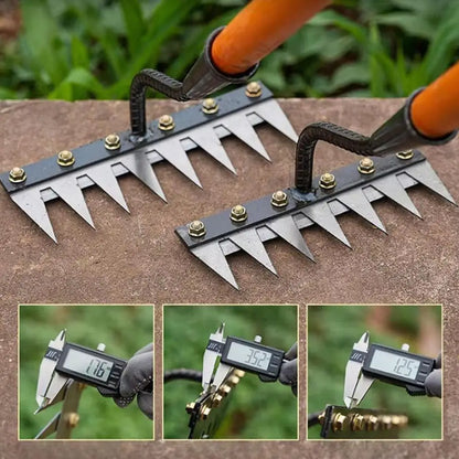 Raggio di sarchiatura del giardino in acciaio al carbonio 5/6/7/8 per l'allentamento del suolo dei denti e lo strumento di rimozione delle erbacce per fattorie, giardini e paesaggi